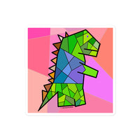 Dinosaur Butt Feet Square Polygon Vinyl Sticker